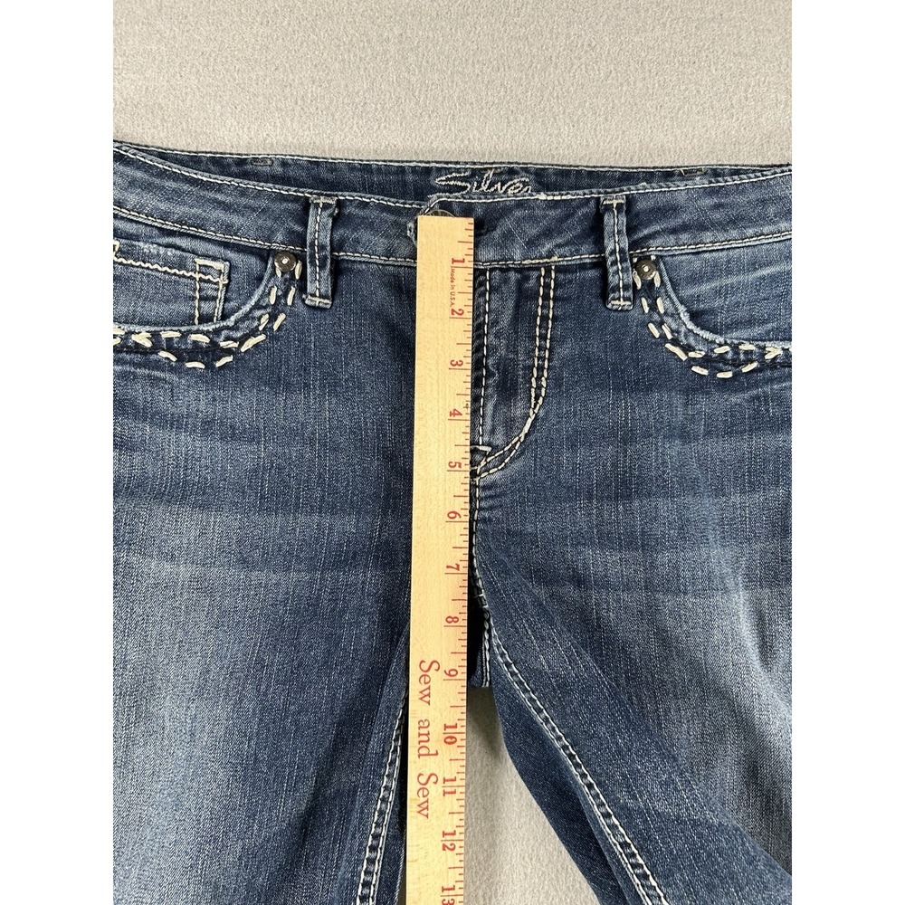 Womens Silver Jeans Suki Bootcut Lowrise Size 30x32 Medium Wash NICE! - Picture 6 of 10